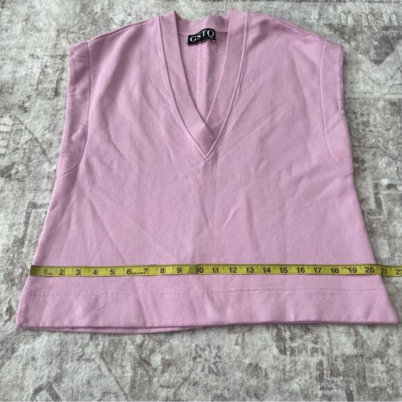 GSTQ Sleeveless V Neck Pullover Sweater Medium - Picture 9 of 9